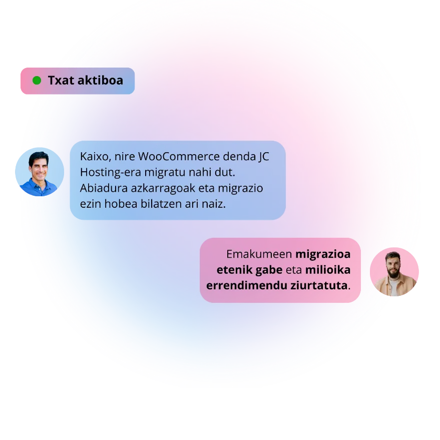WooCommerce denda JC Hosting-era migrazioa etenik gabe eta errendimendu hobetua