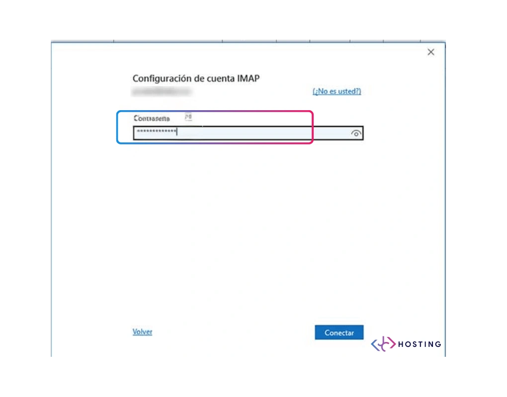 outlook configuracion correo introducir contrasena 2